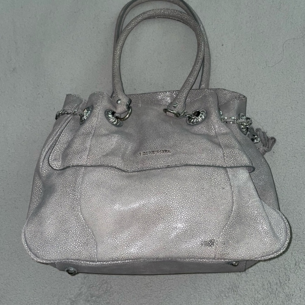 Judith Ripka White Leather Handbag